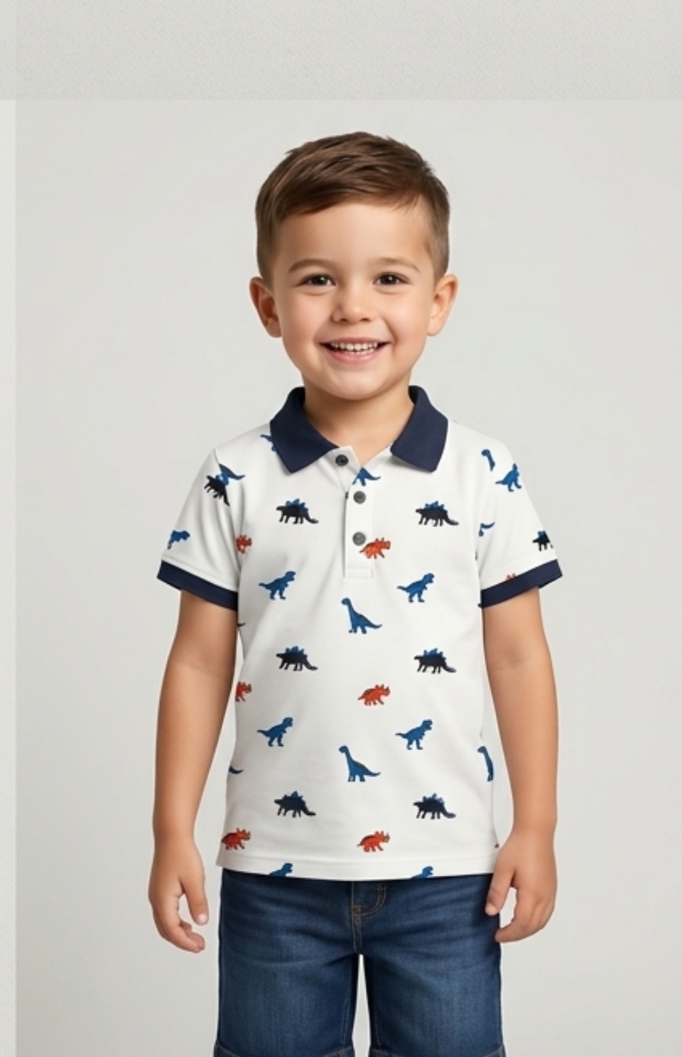 Boys' "Dino-Mite" Print Polo