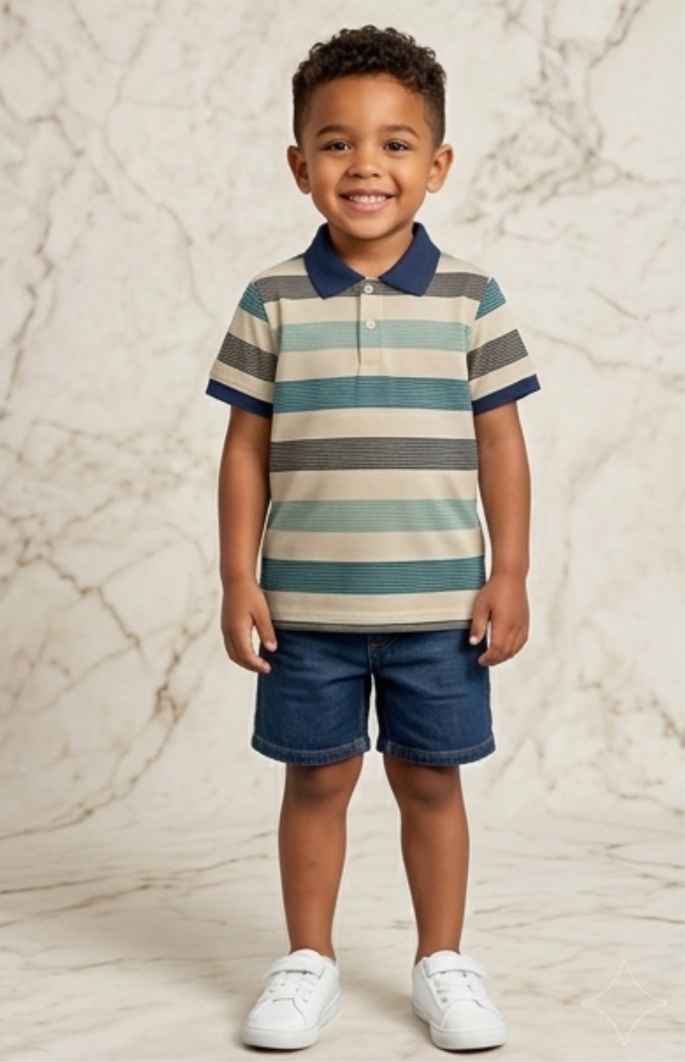 Boys' Seaside Stripe Polo