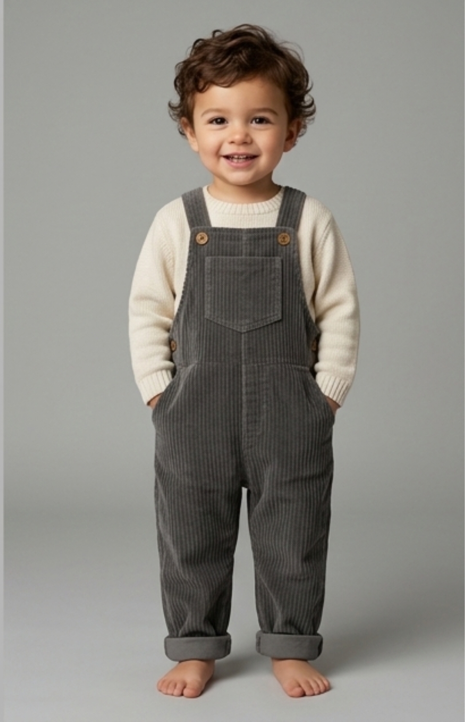 Toddler "Little Explorer" Corduroy Overalls