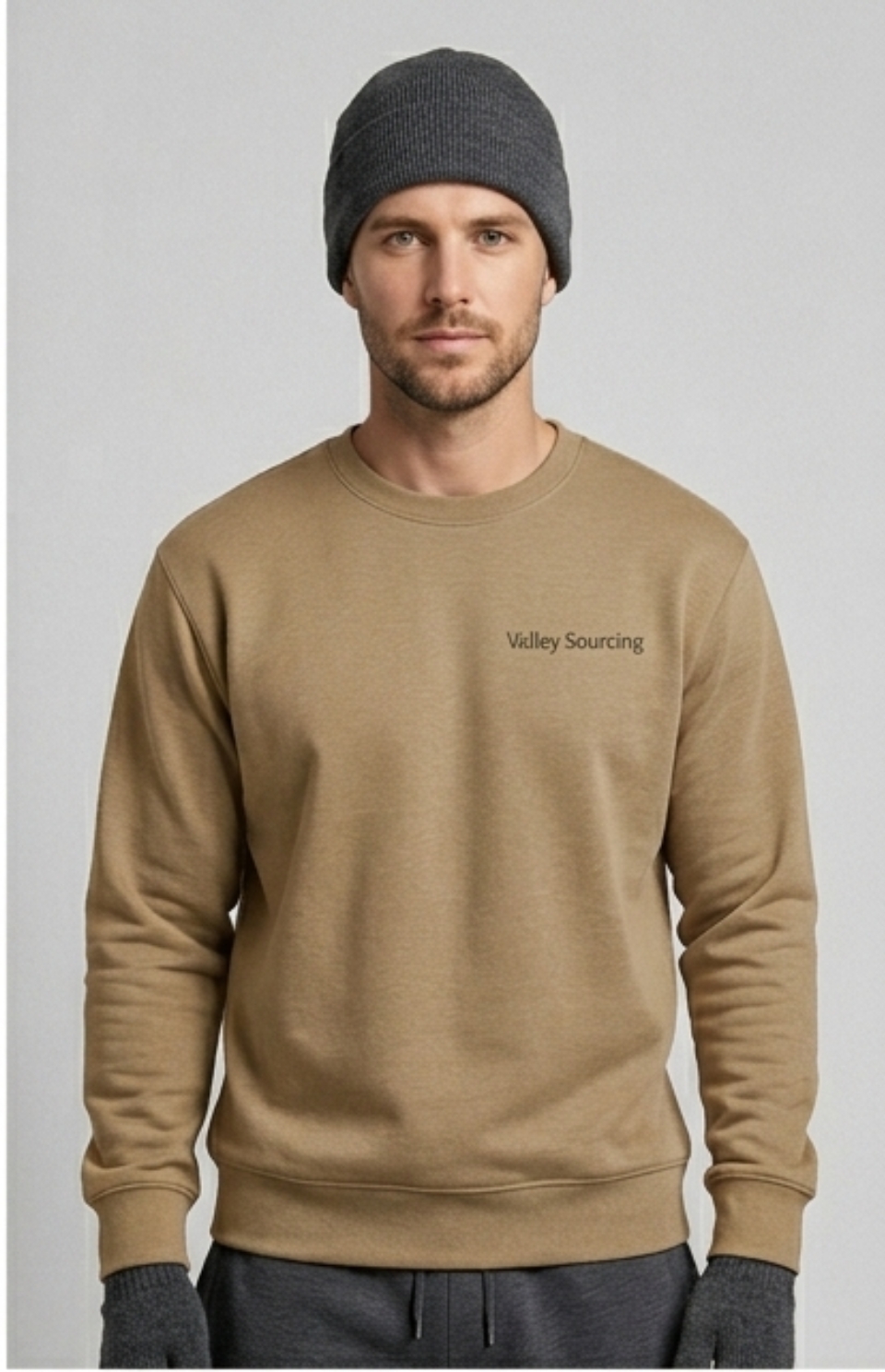 Valley Sourcing Signature Crewneck Sweatshirt – Camel